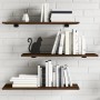 Wall shelves 4 pcs engineered wood brown oak 80x30x1.5cm by , Shelves and shelves - Ref: Foro24-838271, Price: 39,99 €, Disco...