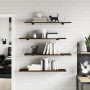 Wall shelves 4 pcs brown engineered wood 100x30x1.5 cm by , Shelves and shelves - Ref: Foro24-838301, Price: 41,10 €, Discoun...