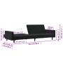 2 seater black velvet sofa bed by , Sofas - Ref: Foro24-375740, Price: 254,23 €, Discount: %