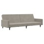 Sofá cama de 2 plazas terciopelo gris claro de , Sofás - Ref: Foro24-375737, Precio: 241,33 €, Descuento: %