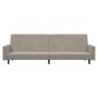 Sofá cama de 2 plazas terciopelo gris claro de , Sofás - Ref: Foro24-375737, Precio: 241,33 €, Descuento: %