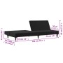 2-Sitzer-Schlafsofa aus schwarzem Samt von , Sofas - Ref: Foro24-375735, Preis: 214,90 €, Rabatt: %