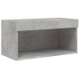 Wall TV cabinets with LED lights 6 pieces concrete gray by , TV Furniture - Ref: Foro24-3216800, Price: 388,42 €, Discount: %