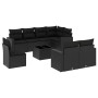 8-teiliges Gartensofa-Set und schwarze synthetische Rattankissen von , Gartensets - Ref: Foro24-3219235, Preis: 569,43 €, Rab...