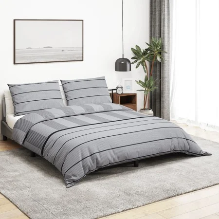 Gray cotton duvet cover set 155x220 cm by , Duvet covers - Ref: Foro24-136440, Price: 31,22 €, Discount: %