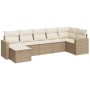 7-teiliges Gartensofa-Set und beigefarbene synthetische Rattankissen von , Gartensets - Ref: Foro24-3219268, Preis: 524,98 €,...