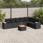 8-piece garden sofa set and black synthetic rattan cushions by , Garden sets - Ref: Foro24-3225474, Price: 528,87 €, Discount: %