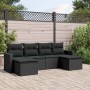 6-piece garden sofa set and black synthetic rattan cushions by , Garden sets - Ref: Foro24-3219305, Price: 318,06 €, Discount: %