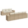 Gartensofa-Set mit beigen Kissen 8 Stück PE-Rattan von , Gartensets - Ref: Foro24-3225351, Preis: 667,07 €, Rabatt: %