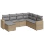 7-piece garden sofa set and beige synthetic rattan cushions by , Garden sets - Ref: Foro24-3219289, Price: 453,69 €, Discount: %