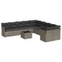 11-piece garden sofa set and gray synthetic rattan cushions by , Garden sets - Ref: Foro24-3218250, Price: 693,10 €, Discount: %