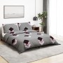 Gray cotton duvet cover set 225x220 cm by , Duvet covers - Ref: Foro24-136475, Price: 26,43 €, Discount: %