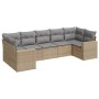 7-piece garden sofa set and beige synthetic rattan cushions by , Garden sets - Ref: Foro24-3219379, Price: 488,85 €, Discount: %