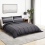 Dark gray cotton duvet cover set 140x200 cm by , Duvet covers - Ref: Foro24-136428, Price: 21,63 €, Discount: %