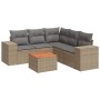 Garden sofa set with cushions 6 pieces beige synthetic rattan by , Garden sets - Ref: Foro24-3225443, Price: 437,52 €, Discou...