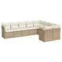 Set de sofás de jardín 9 pzas con cojines ratán sintético beige de , Conjuntos de jardín - Ref: Foro24-3218168, Precio: 687,6...