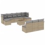 11-teiliges Gartensofa-Set mit beigen synthetischen Rattankissen von , Gartensets - Ref: Foro24-3218299, Preis: 700,31 €, Rab...