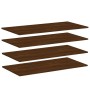 Estantes pared 4 uds madera ingeniería marrón 100x50x1,5 cm de , Estantes y estanterías - Ref: Foro24-838308, Precio: 61,08 €...