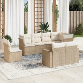 Garden sofa set with beige cushions 8 pcs PE rattan by , Garden sets - Ref: Foro24-3219228, Price: 658,85 €, Discount: %