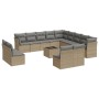 14-teiliges Gartensofa-Set mit beigen synthetischen Rattankissen von , Gartensets - Ref: Foro24-3250338, Preis: 957,36 €, Rab...