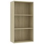 3-tier oak plywood shelf 60x30x114cm by , Bookcases and shelves - Ref: Foro24-800975, Price: 77,99 €, Discount: %