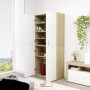 White and oak plywood shoe cabinet 80x39x178 cm by , Shoe racks and shoe organizers - Ref: Foro24-802863, Price: 203,86 €, Di...