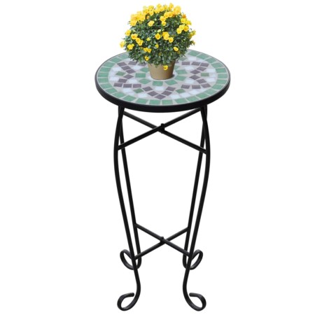 Mosaic side table for green and white plants by , Pot stands - Ref: Foro24-41130, Price: 43,43 €, Discount: %