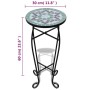 Mosaic side table for green and white plants by , Pot stands - Ref: Foro24-41130, Price: 43,43 €, Discount: %