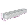 Silver galvanized steel flower bed 400x80x44 cm by , Pots and planters - Ref: Foro24-45516, Price: 147,99 €, Discount: %