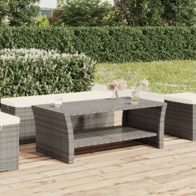 Gray synthetic rattan coffee table 100x50x40 cm by , Coffee table - Ref: Foro24-319391, Price: 99,99 €, Discount: %