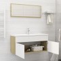 Bathroom furniture set 2 pieces white oak plywood by , Bathroom furniture - Ref: Foro24-804814, Price: 78,99 €, Discount: %