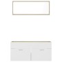 Set de muebles de baño 2 pzas madera contrachapada blanco roble de , Muebles de baño - Ref: Foro24-804814, Precio: 78,88 €, D...