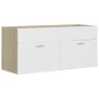 Set de muebles de baño 2 pzas madera contrachapada blanco roble de , Muebles de baño - Ref: Foro24-804814, Precio: 78,88 €, D...