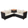 Set de muebles de jardín 4 pzas y cojines ratán sintético negro de , Conjuntos de jardín - Ref: Foro24-43007, Precio: 565,00 ...