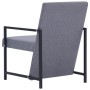 Sillón con patas cromadas de tela gris claro de , Sillones - Ref: Foro24-282355, Precio: 109,15 €, Descuento: %