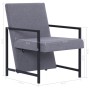 Sillón con patas cromadas de tela gris claro de , Sillones - Ref: Foro24-282355, Precio: 109,15 €, Descuento: %