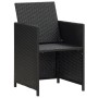 Garden chairs with cushions, 4 units, black synthetic rattan by , Garden chairs - Ref: Foro24-316802, Price: 166,99 €, Discou...