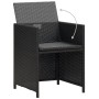 Garden chairs with cushions, 4 units, black synthetic rattan by , Garden chairs - Ref: Foro24-316802, Price: 166,99 €, Discou...