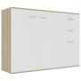 Sonoma oak white plywood sideboard 105x30x75 cm by , Sideboards - Ref: Foro24-800698, Price: 145,73 €, Discount: %