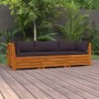 3-seater garden sofa with solid acacia wood cushions by , Garden sets - Ref: Foro24-3087313, Price: 403,99 €, Discount: %