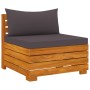 3-seater garden sofa with solid acacia wood cushions by , Garden sets - Ref: Foro24-3087313, Price: 403,99 €, Discount: %