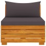 3-seater garden sofa with solid acacia wood cushions by , Garden sets - Ref: Foro24-3087313, Price: 403,99 €, Discount: %