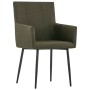 Dining chairs with armrests 2 units brown fabric by vidaXL, dining chairs - Ref: Foro24-281843, Price: 154,15 €, Discount: %