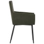 Dining chairs with armrests 2 units brown fabric by vidaXL, dining chairs - Ref: Foro24-281843, Price: 154,15 €, Discount: %