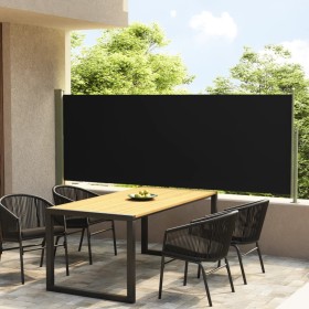 Black retractable garden side awning 117x300 cm by , Umbrellas - Ref: Foro24-317826, Price: 64,99 €, Discount: %