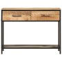 Solid mango wood and iron console table 100x35x76 cm by , Side tables - Ref: Foro24-358581, Price: 154,11 €, Discount: %