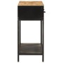 Solid mango wood and iron console table 100x35x76 cm by , Side tables - Ref: Foro24-358581, Price: 154,11 €, Discount: %