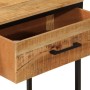 Solid mango wood and iron console table 100x35x76 cm by , Side tables - Ref: Foro24-358581, Price: 154,11 €, Discount: %