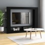 TV stand made of black plywood 152x22x113 cm by , TV Furniture - Ref: Foro24-800739, Price: 97,36 €, Discount: %