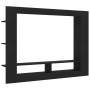 TV stand made of black plywood 152x22x113 cm by , TV Furniture - Ref: Foro24-800739, Price: 88,99 €, Discount: %